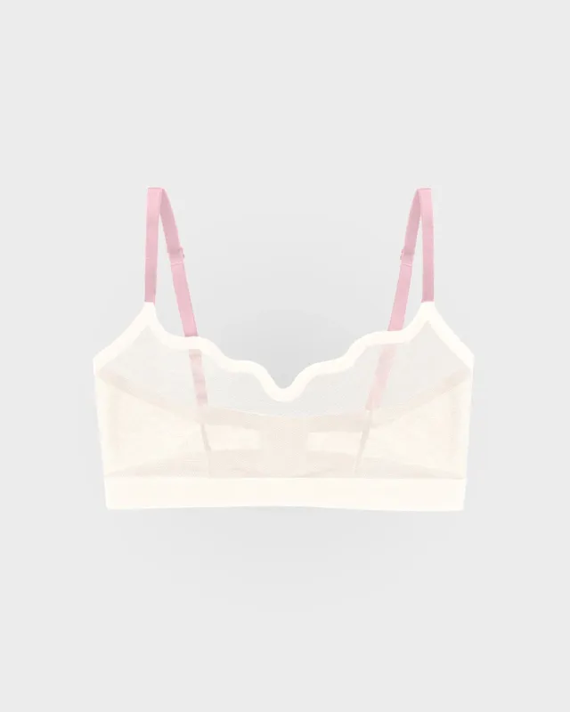 Marshmallow Sheer Bralette made by EBY