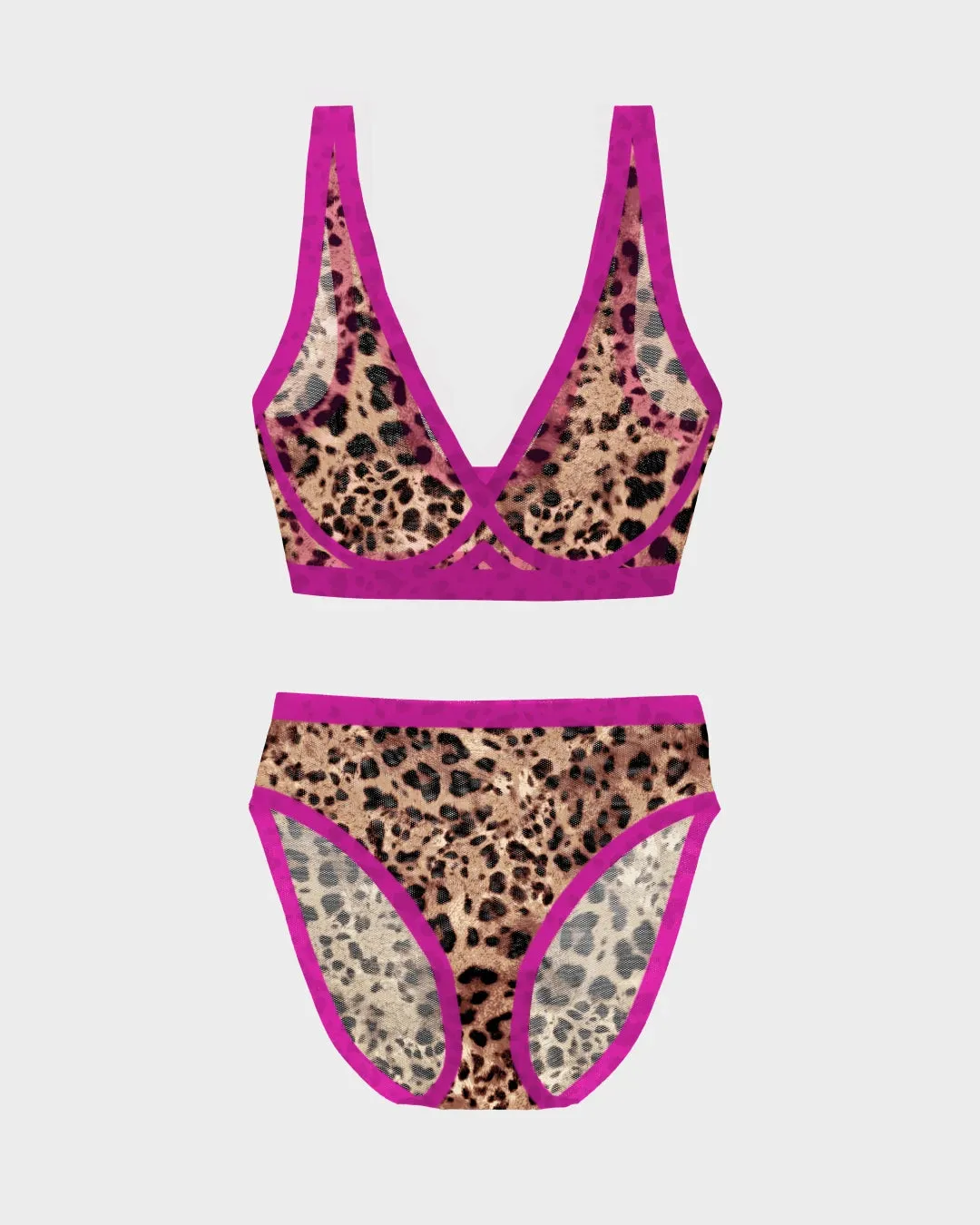Material Girl Sheer Bralette and High-Cut Set sold by EBY