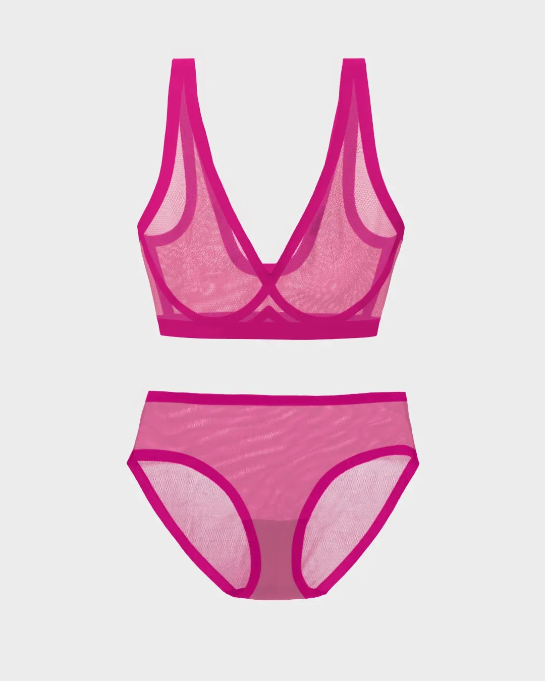 Neon Viper Sheer Bralette and Brief Set sold by EBY