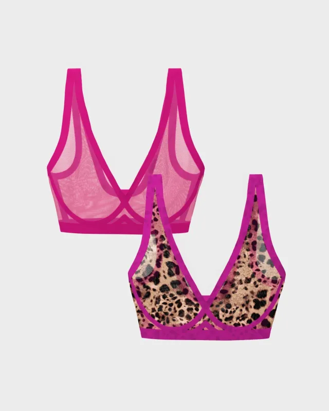 Neon Viper and Material Girl Sheer Bralette Bundle made by EBY