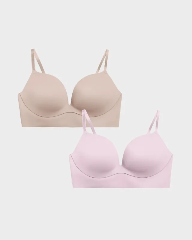 Nude and Murex Shell Boob Job Bra Duo made by EBY