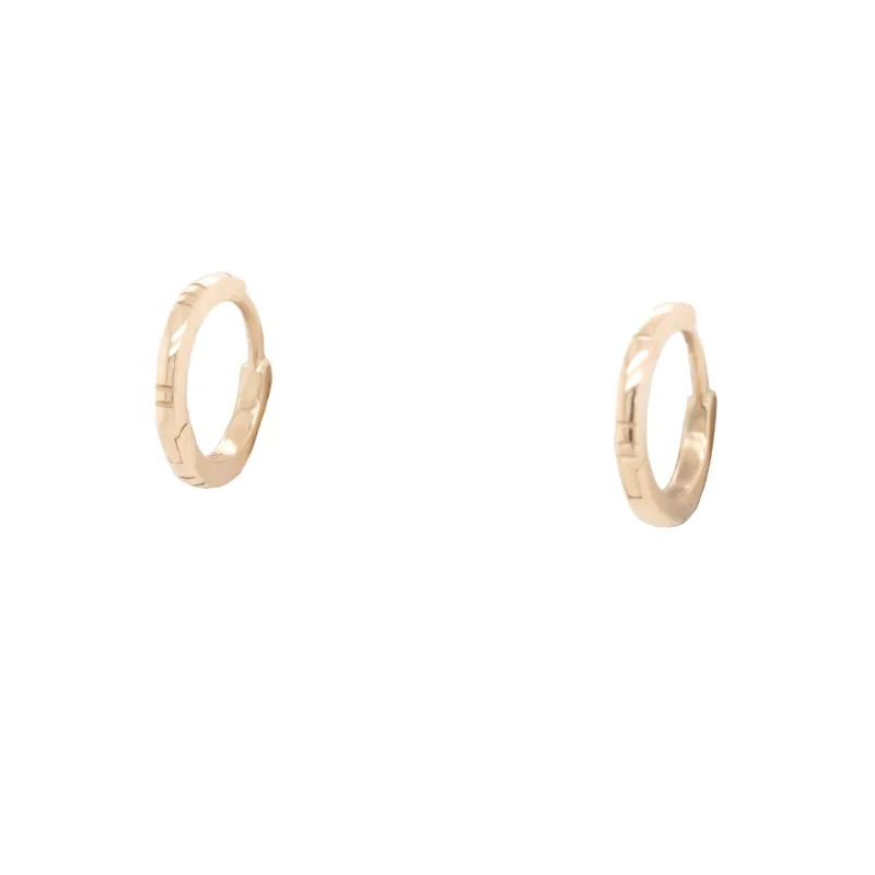 Gold El Dorado Huggie Hoop Earrings made by Young In The Mountains