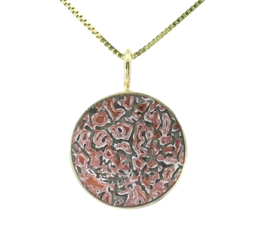 The Circ Necklace - Pink Dinosaur Bone sold by Late Sunday Afternoon