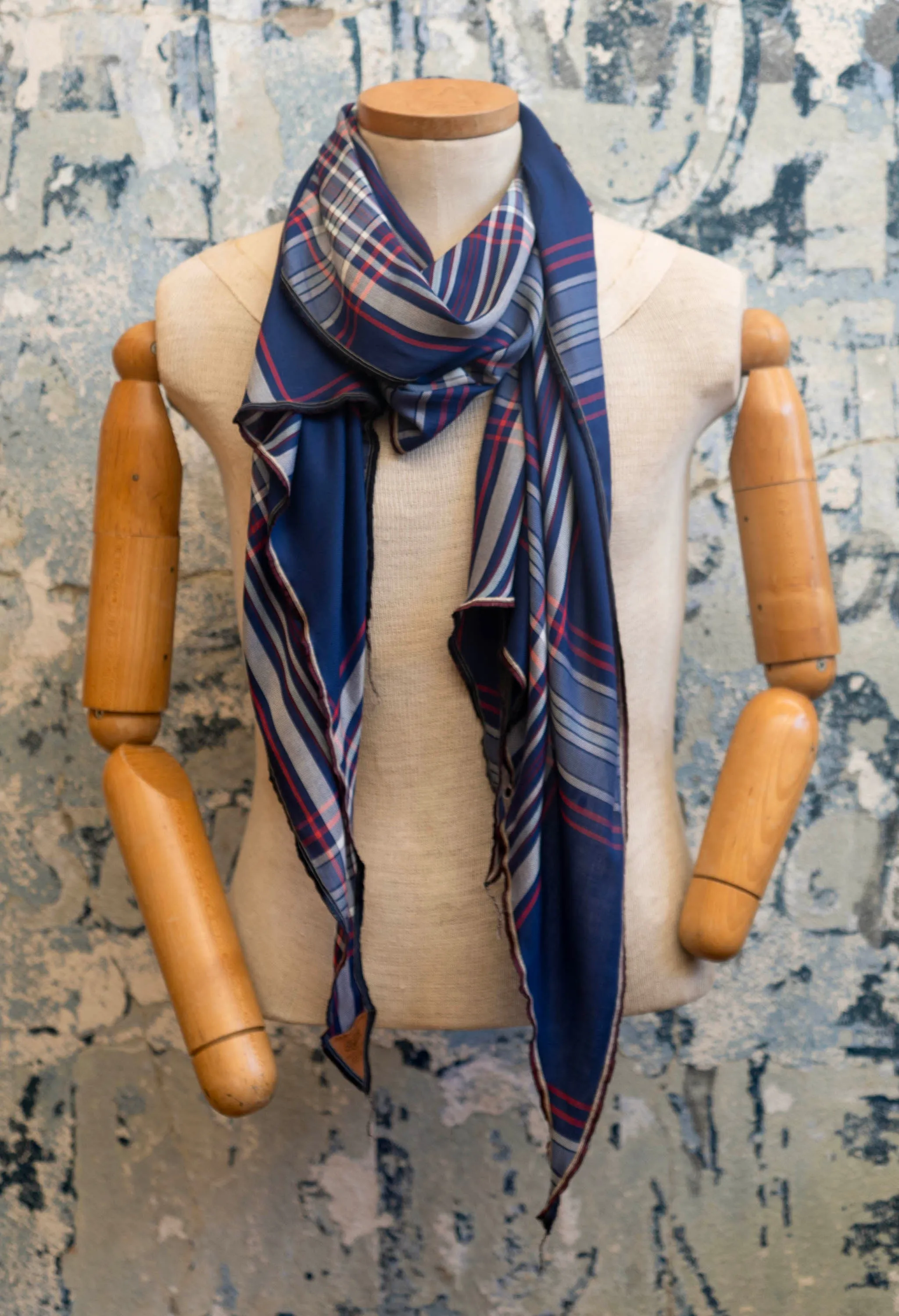Harbor Plaid Silk Scarf sold by Late Sunday Afternoon
