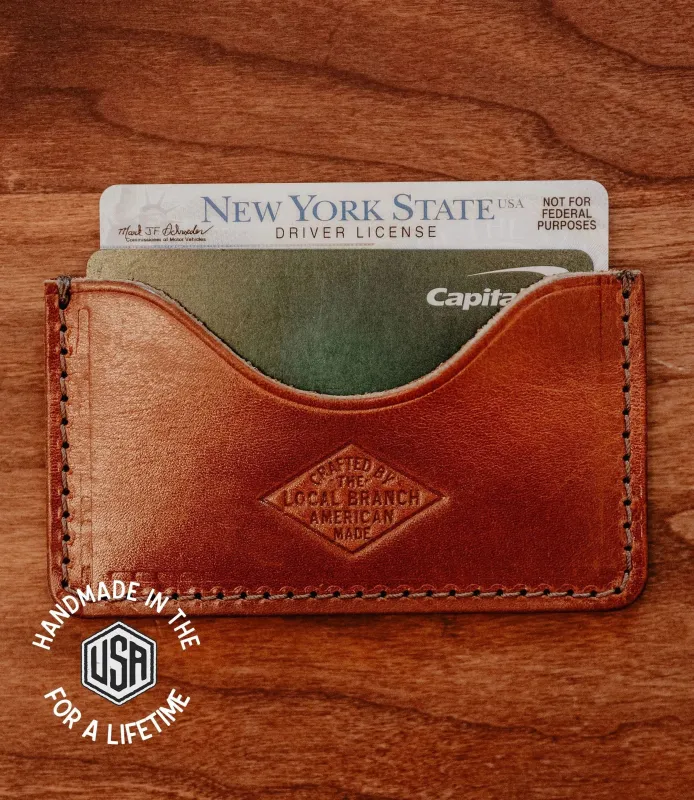 Leather Slip Wallet - USA Made sold by Late Sunday Afternoon