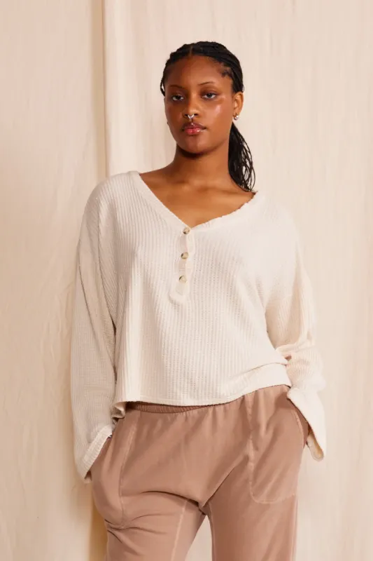 Henley Waffle Top made by Late Sunday Afternoon