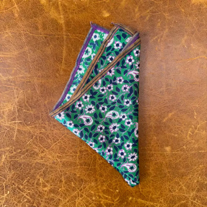 Springtime Joy Pocket Square made by Late Sunday Afternoon