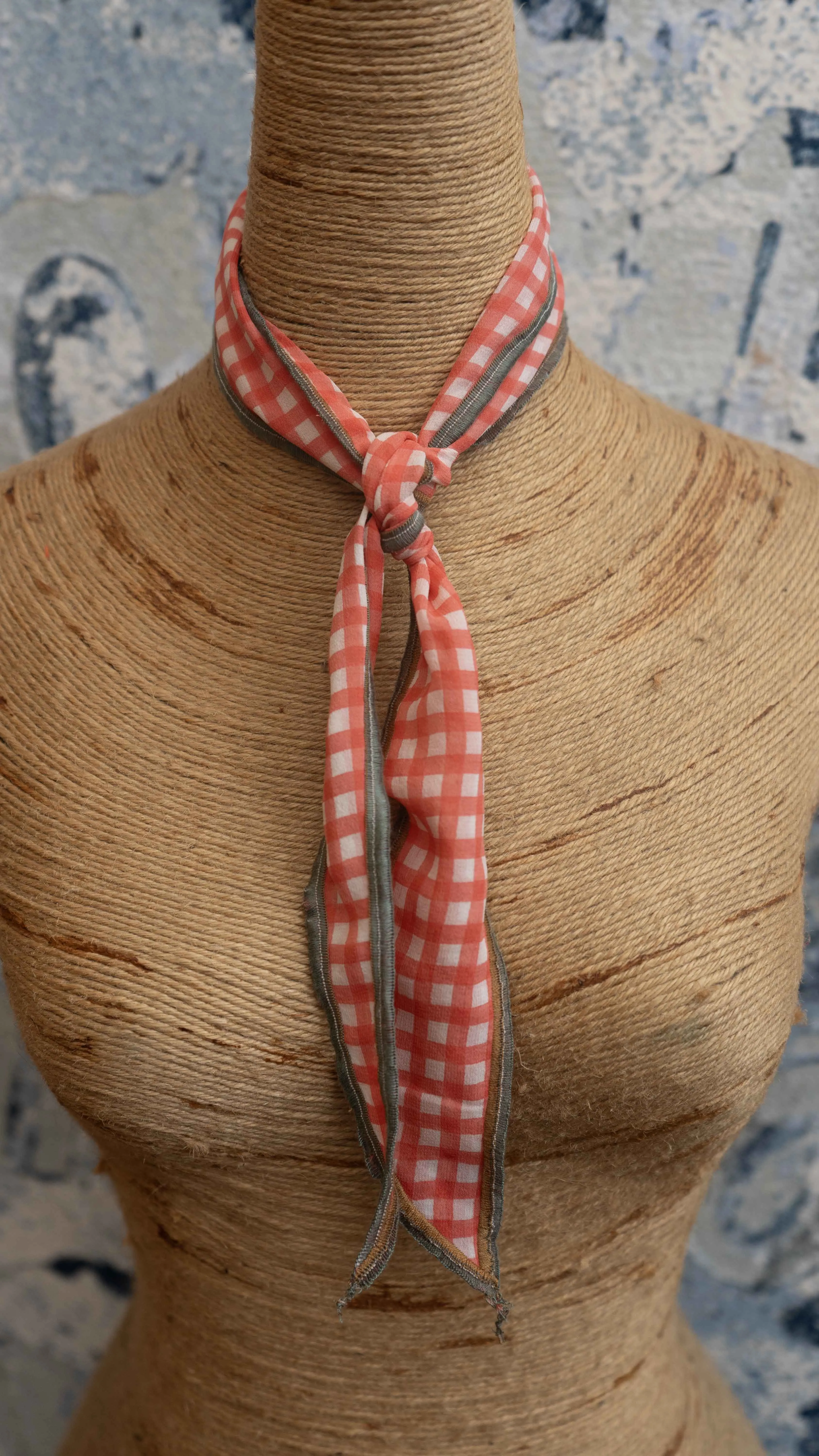 Gingham Summer Neck Scarf sold by Late Sunday Afternoon
