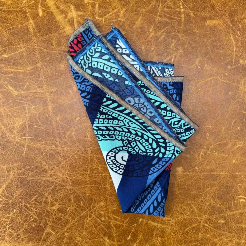 Skyward Jackie O Pocket Square made by Late Sunday Afternoon