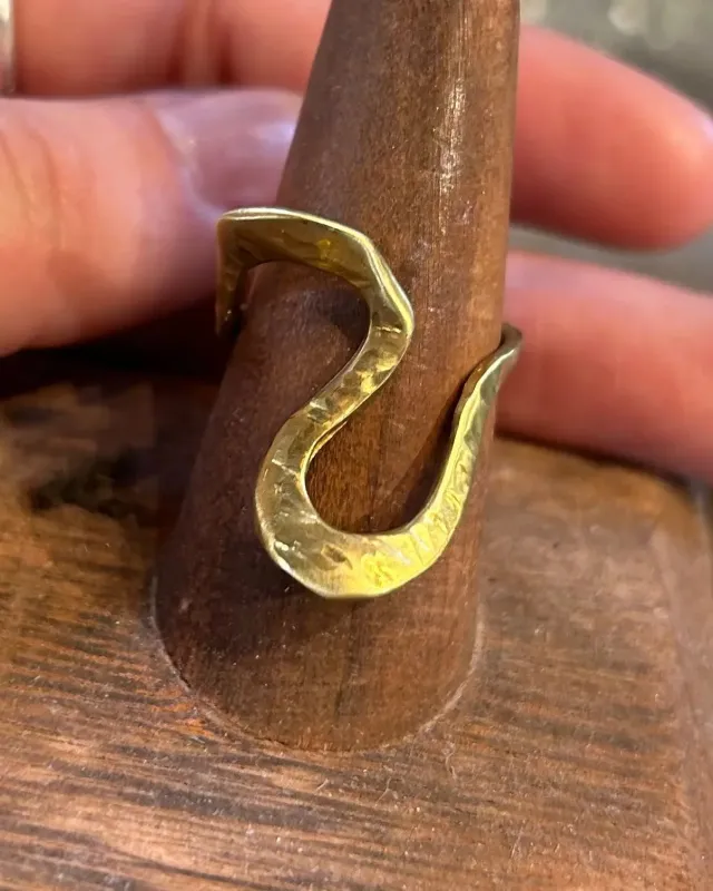Wavy Brass Ring: One of a Kind sold by Late Sunday Afternoon