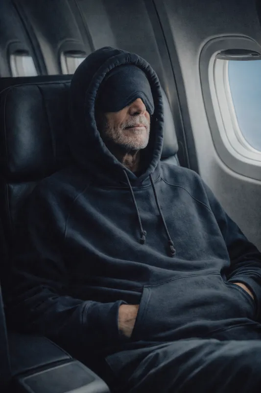 Apollo X Hoodie | The Original Built-In Eye Mask Travel Hoodie Now Upgraded made by Late Sunday Afternoon