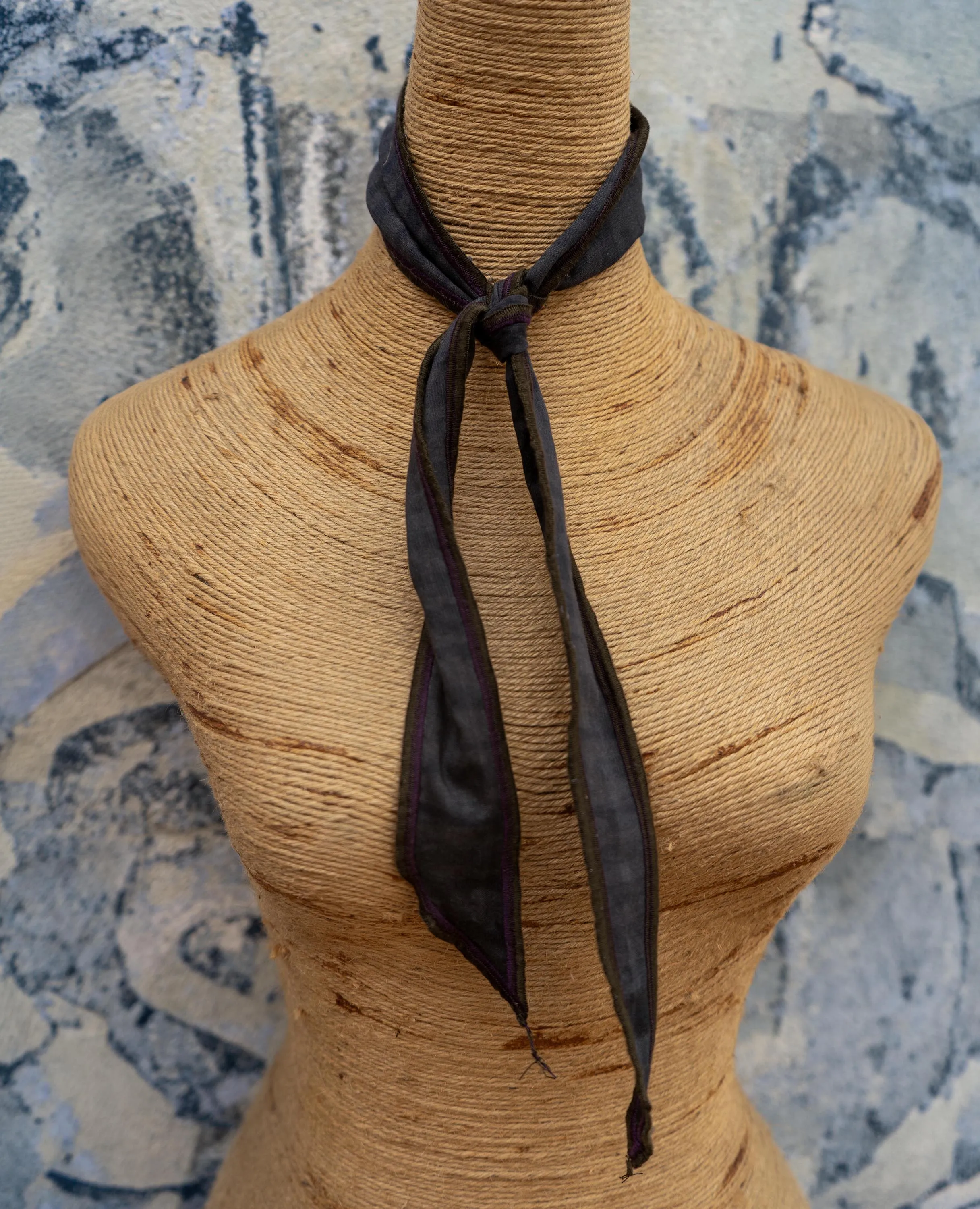 Pewter Drift Silk Neck Scarf sold by Late Sunday Afternoon product image thumbnail 2