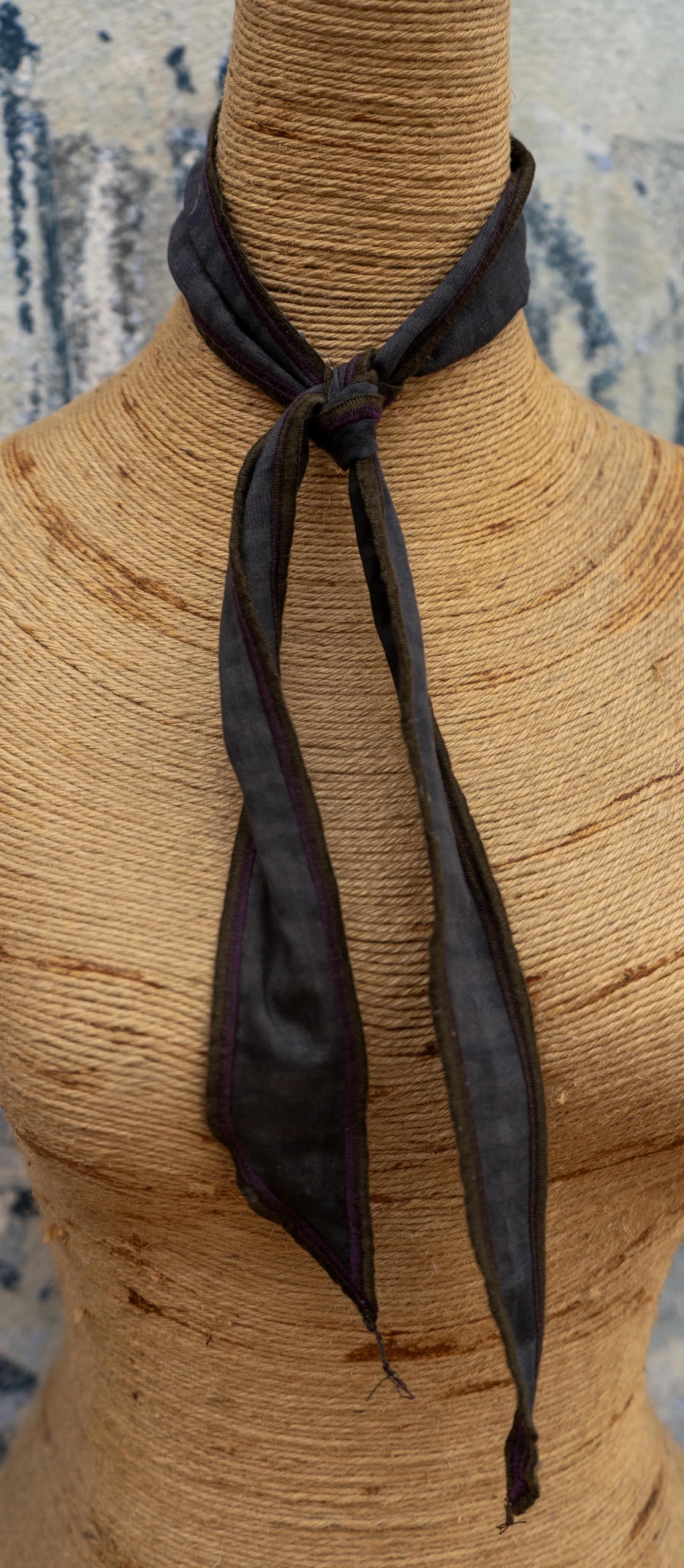 Pewter Drift Silk Neck Scarf sold by Late Sunday Afternoon product image thumbnail 4