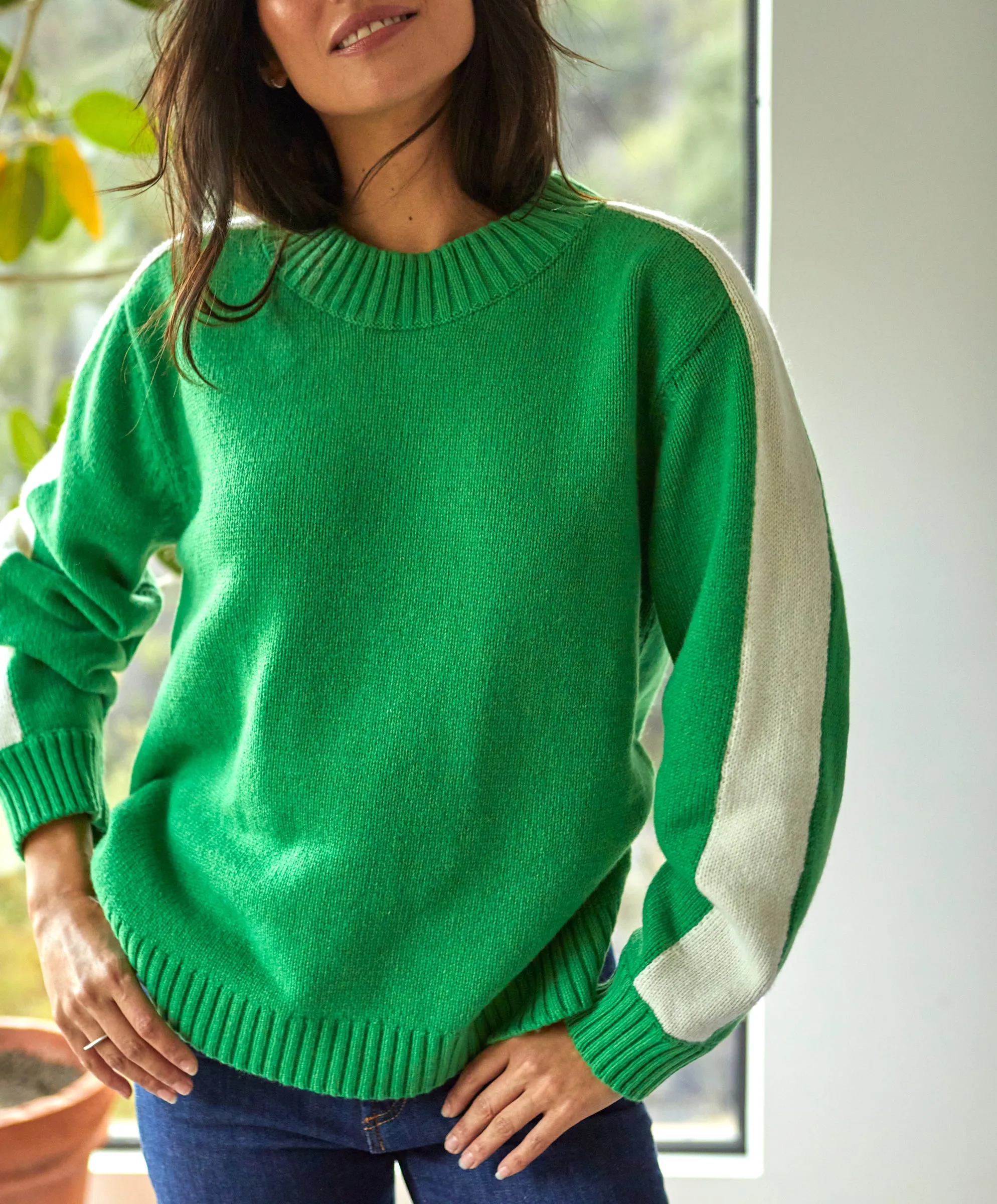 Archer Cashmere Crew with Stripe - SALE sold by Outerknown product image thumbnail 2