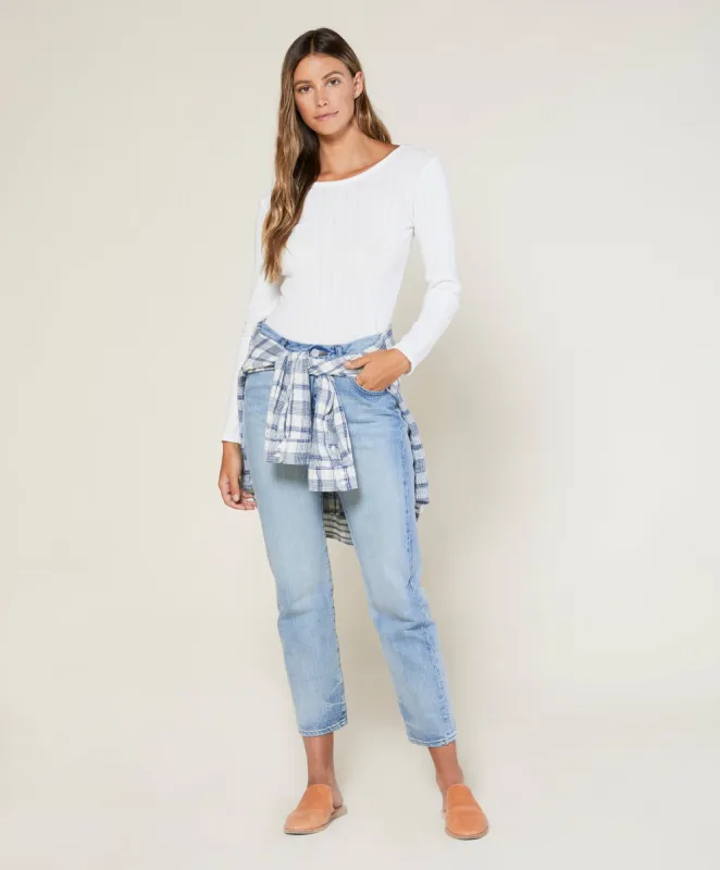 Joni L/S Pointelle Tee - Outerworn sold by Outerknown