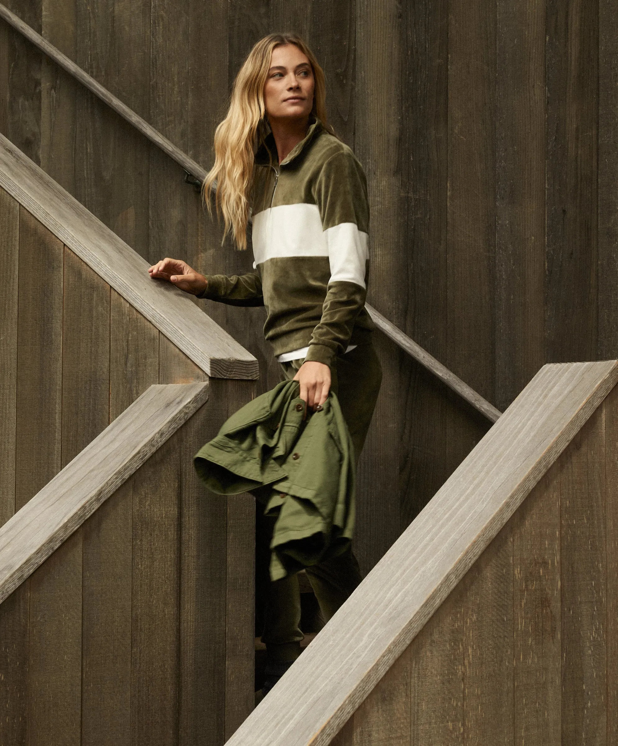 Ronan Velour Zip Pullover - Outerworn sold by Outerknown product image thumbnail 2