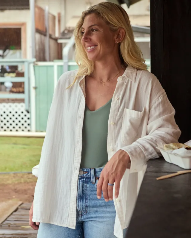The Gauze Weekend Shirt sold by Outerknown