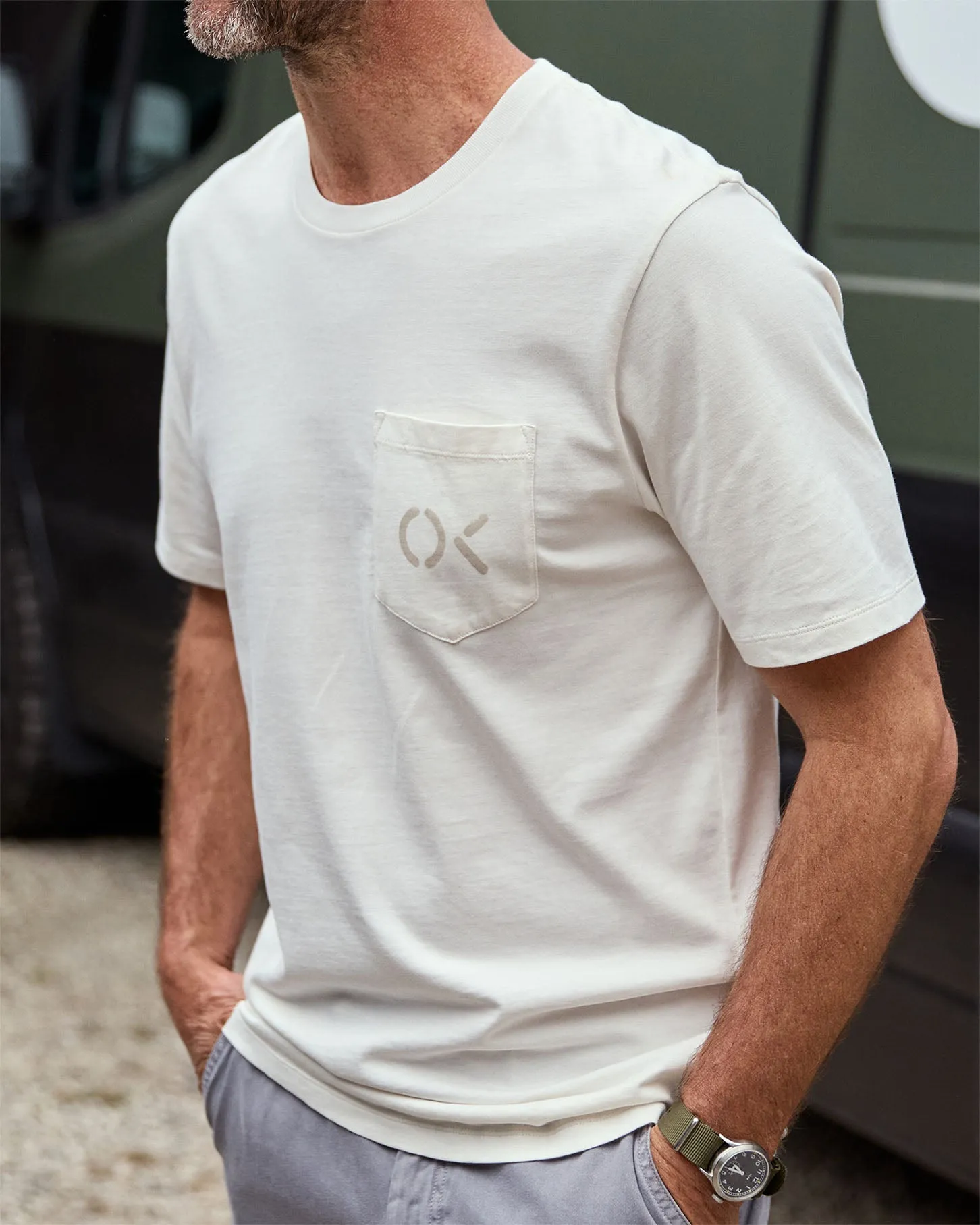 OK Stencil Pocket Tee - SALE sold by Outerknown product image thumbnail 3