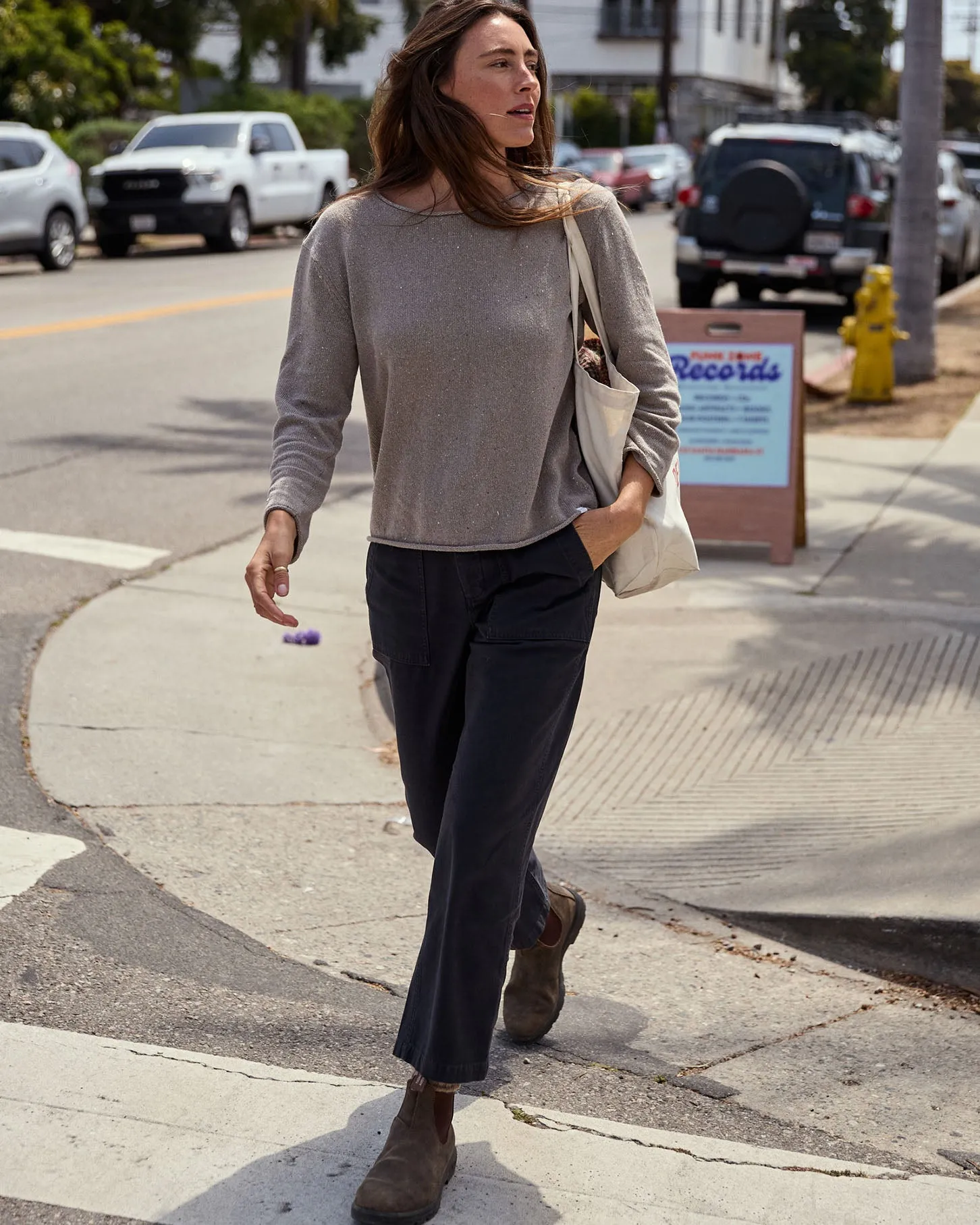 Crescent Knit Boatneck Top sold by Outerknown