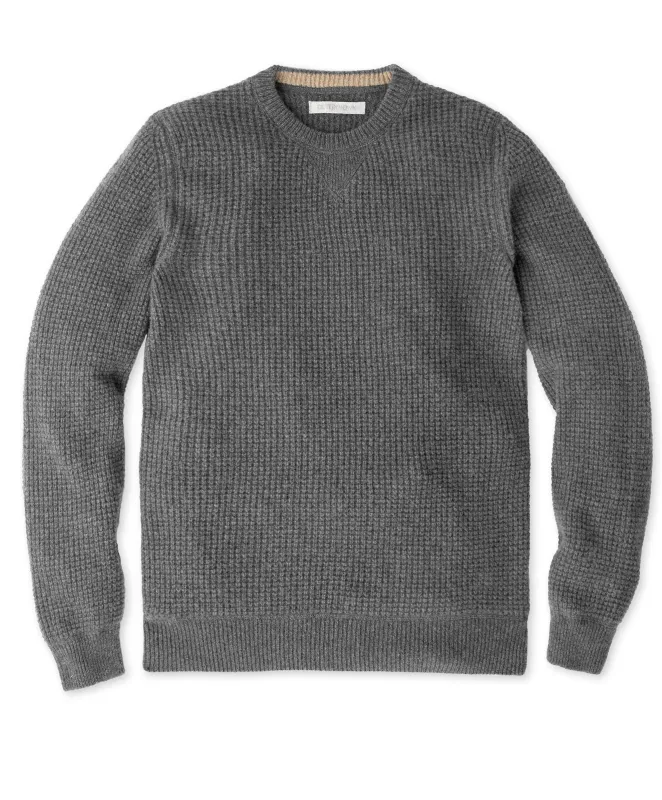 Reimagine Cashmere Waffle Crew - Outerworn sold by Outerknown