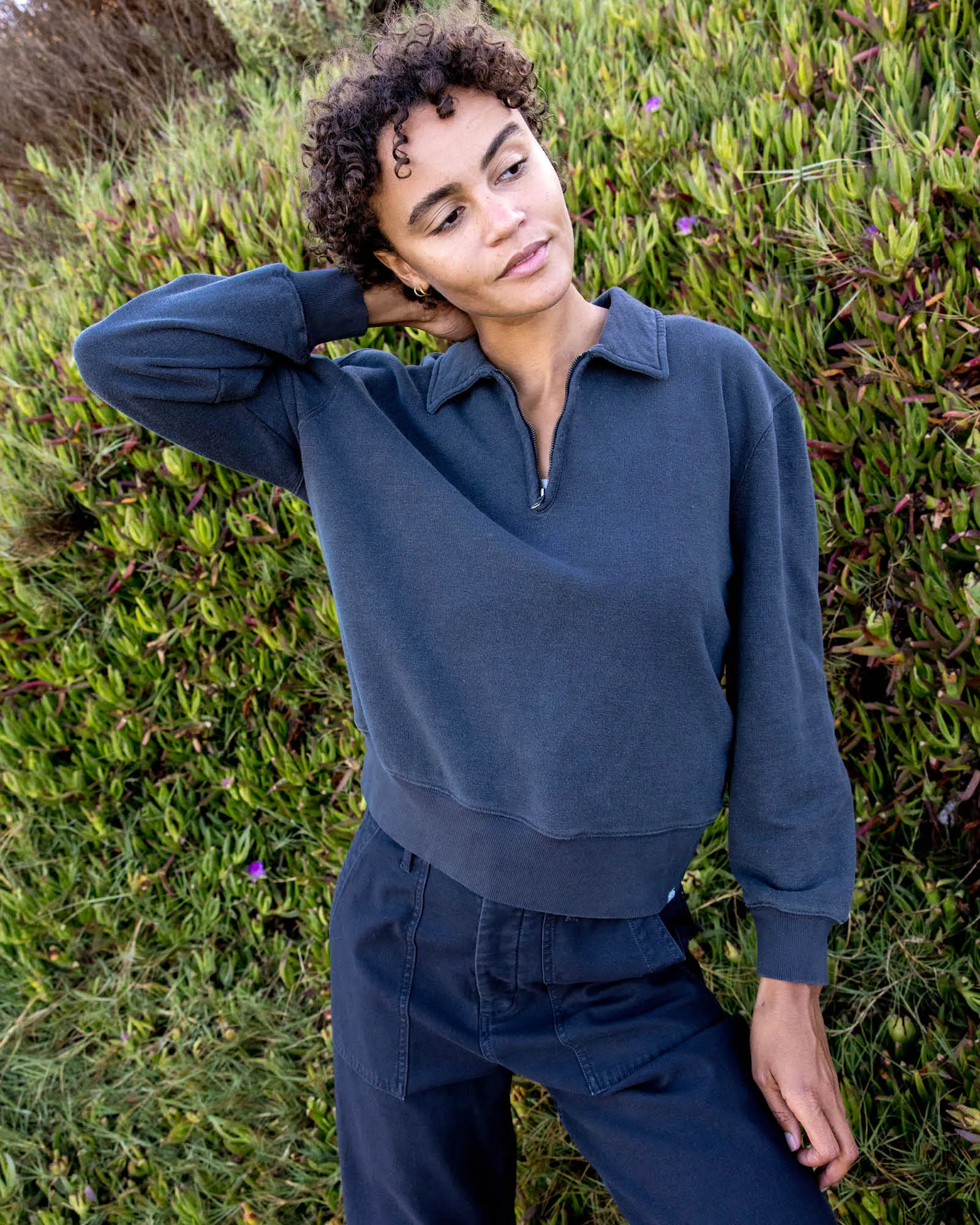 The Women's Sur Half Zip sold by Outerknown