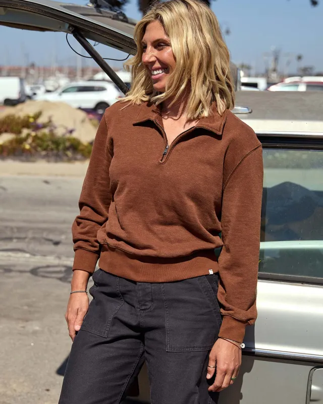The Women's Sur Half Zip sold by Outerknown