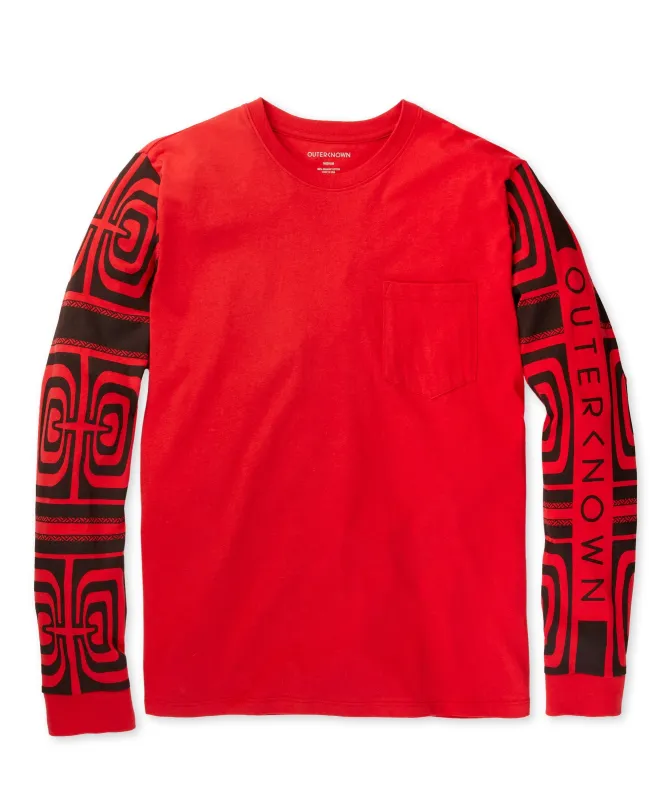Raimana World Long Sleeve Pocket Tee - Outerworn sold by Outerknown