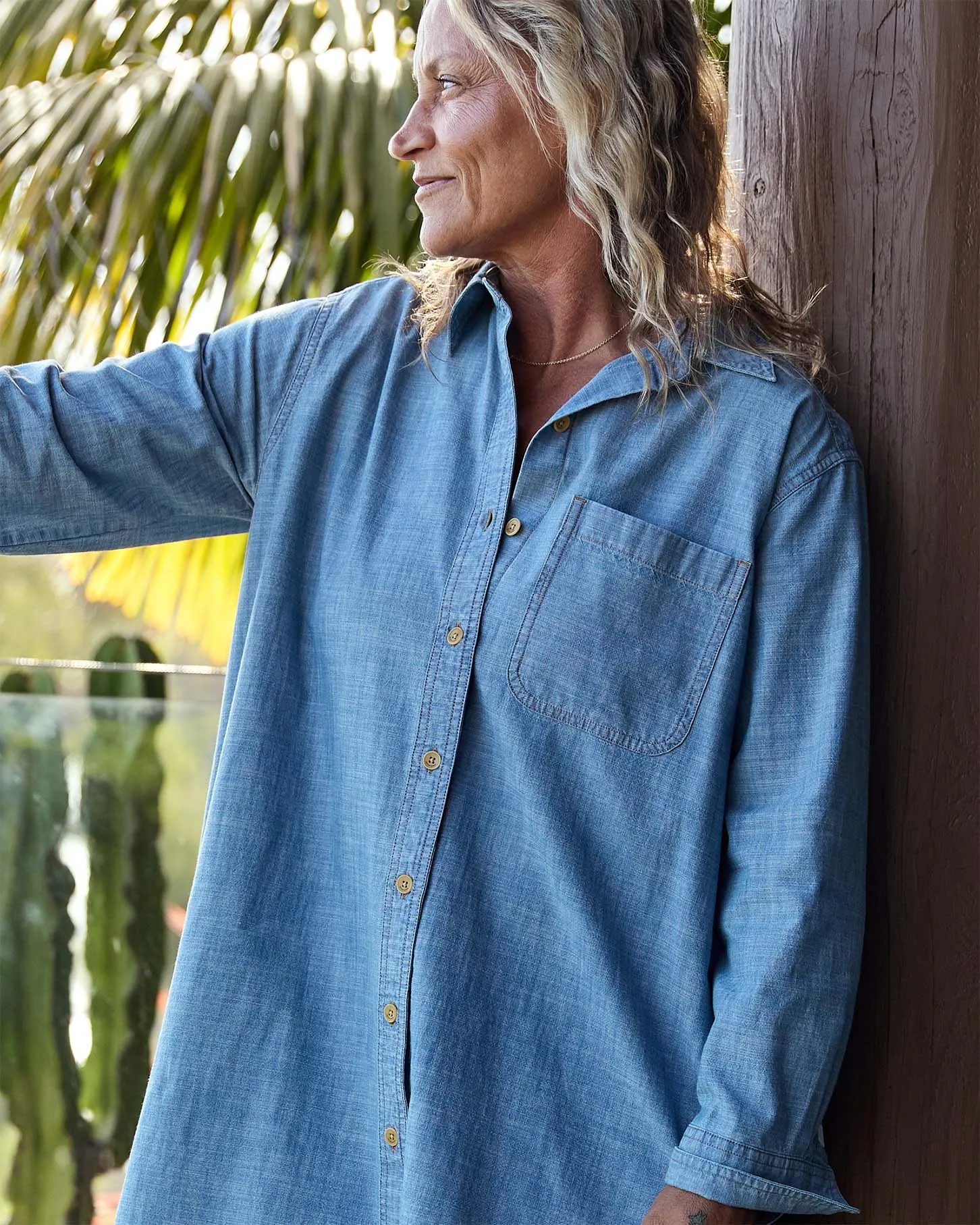 The Chambray Weekend Shirt Dress - Outerworn sold by Outerknown product image thumbnail 2