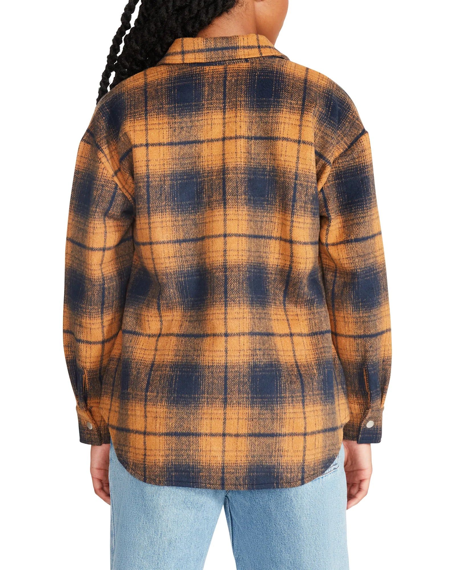 STEVE MADDEN | Sophia Plaid Shacket | Peacoat Navy sold by Trent Severn Supply Co product image thumbnail 2