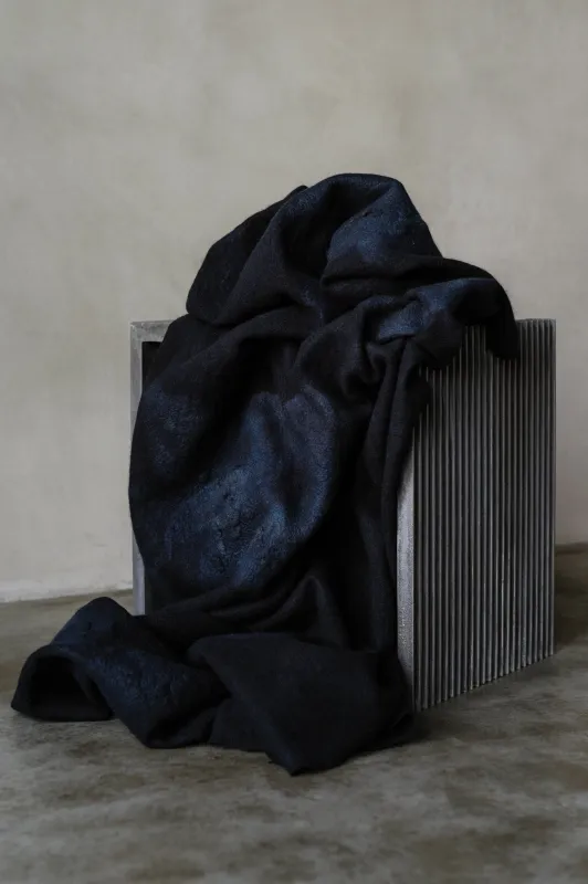 FELTED SCARF CASHMERE & WOOL - INK sold by Biek Verstappen