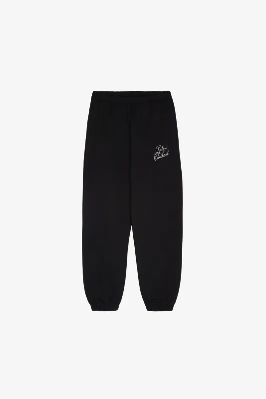 Black/White Script Joggers sold by Late Checkout