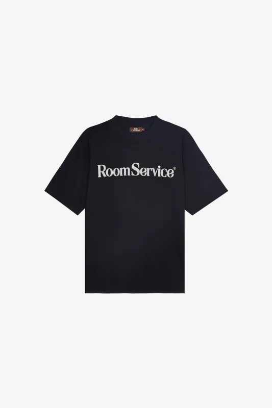 Black Room Service Tee sold by Late Checkout