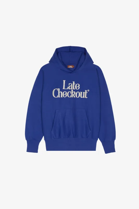 Indigo Logo Hoodie sold by Late Checkout