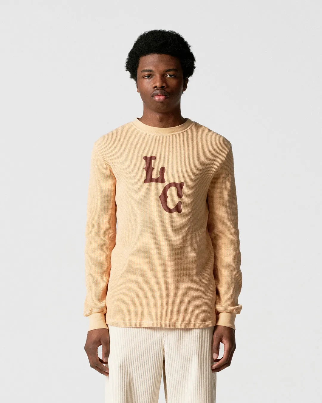 Yellow LC Vintage Waffle L/S Tee sold by Late Checkout product image thumbnail 5