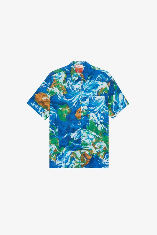 Kenzo Jungle Abstract Ocean Print Shirt (Early 1990s) made by Late Checkout