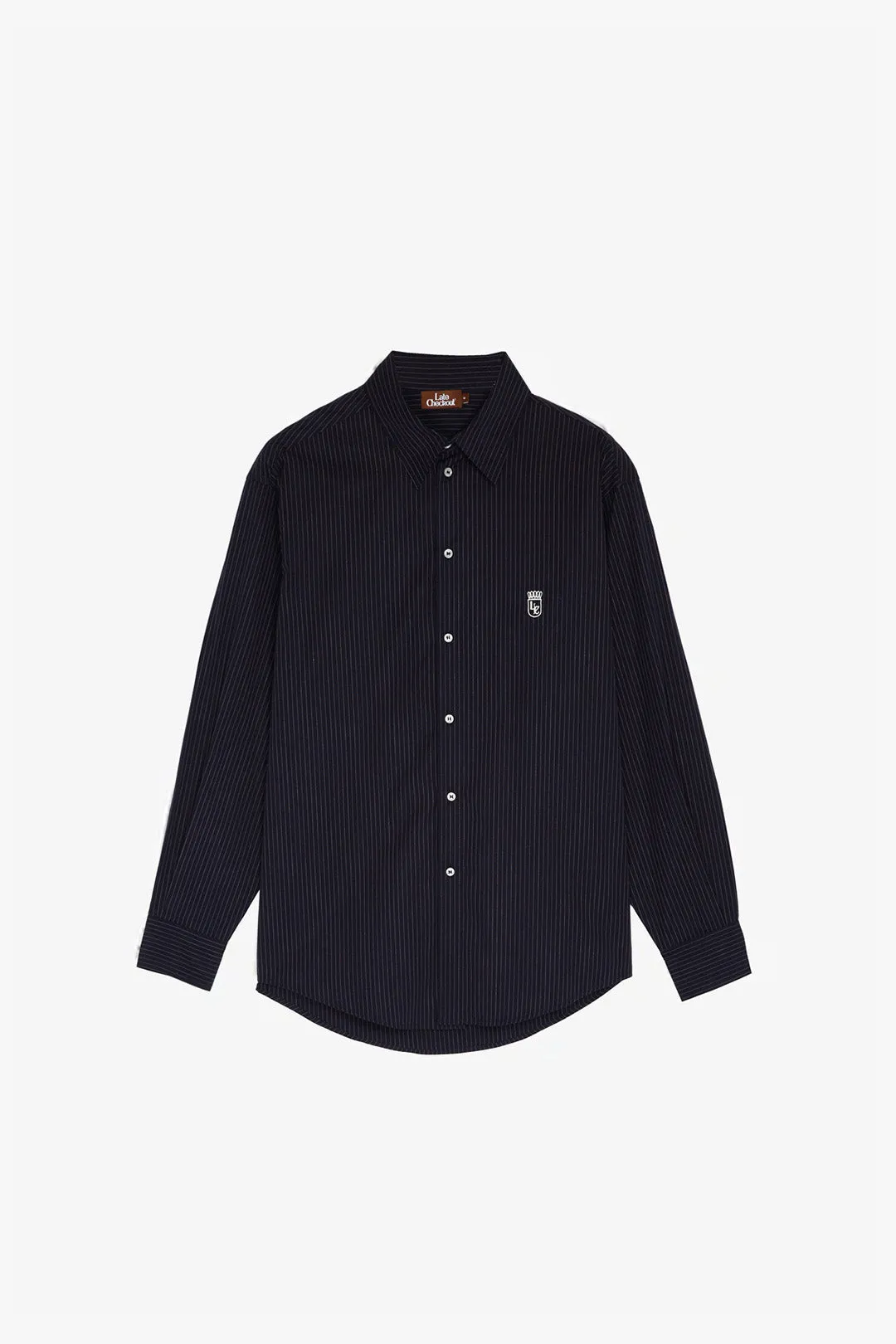 Navy Pinstripe Western Shirt sold by Late Checkout