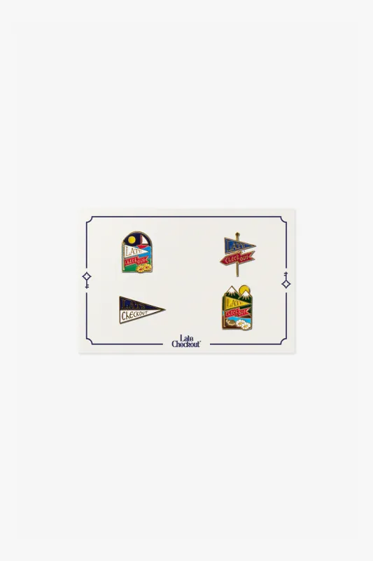 LC Pins (4 pcs) made by Late Checkout