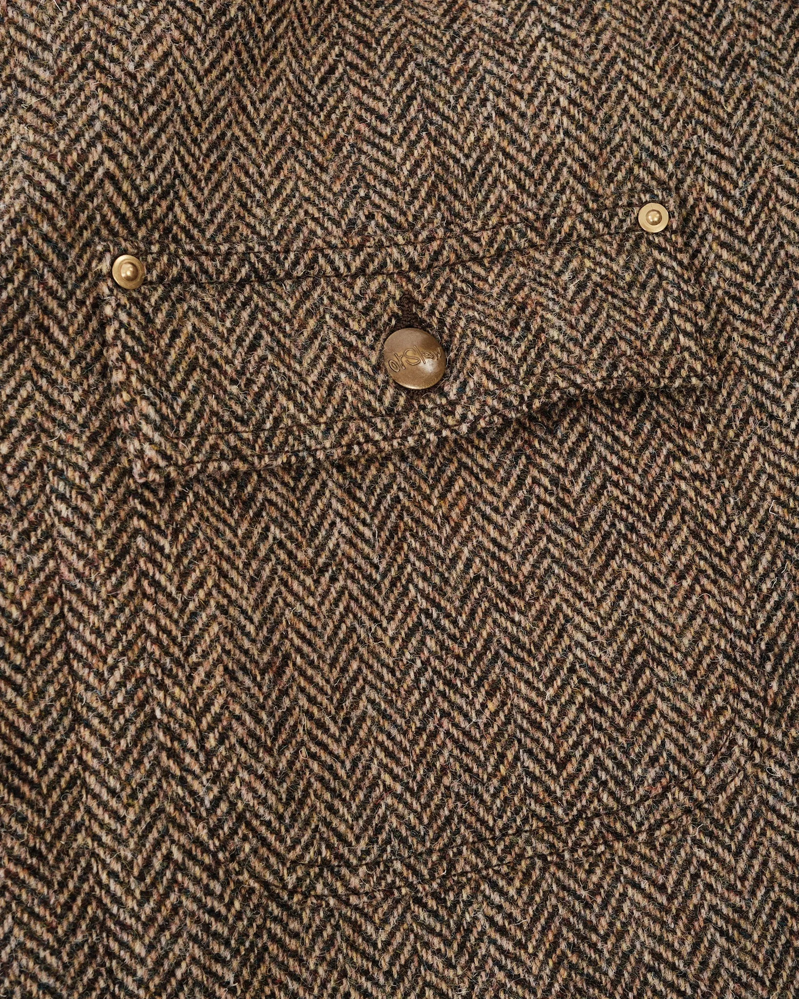 HARRIS TWEED RELAX FIT COVERALL KHAKI sold by Meadow Web product image thumbnail 4