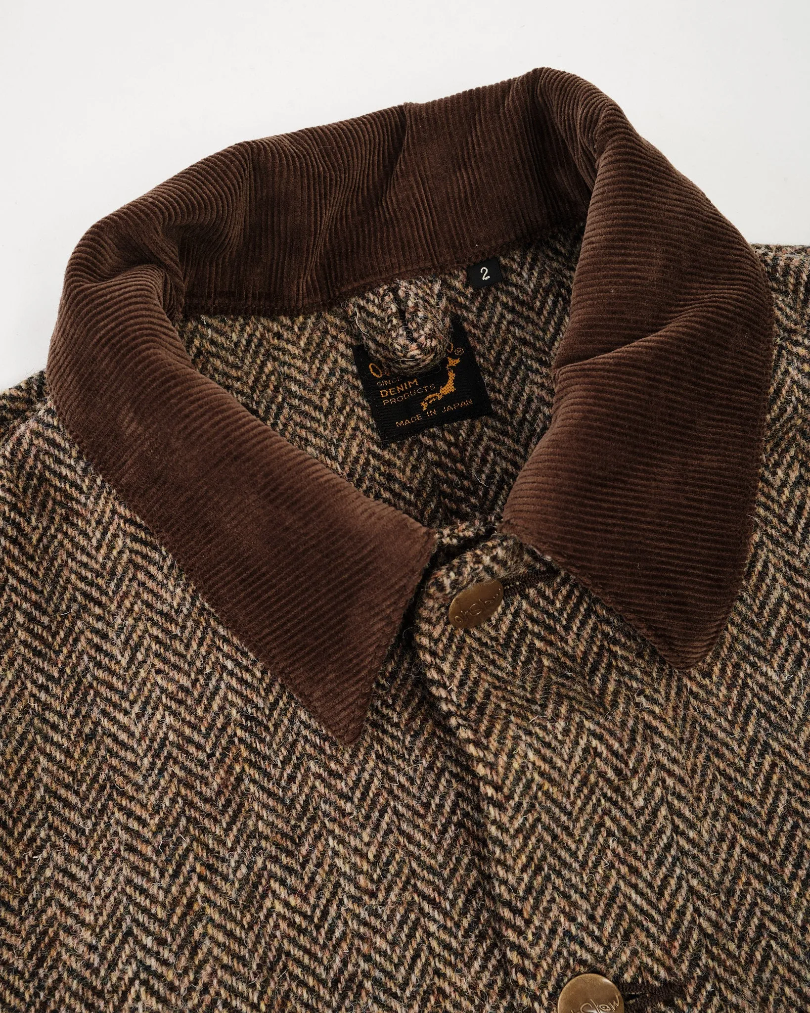 HARRIS TWEED RELAX FIT COVERALL KHAKI sold by Meadow Web product image thumbnail 5