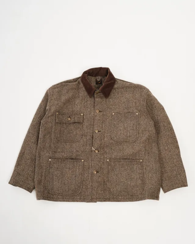 HARRIS TWEED RELAX FIT COVERALL KHAKI sold by Meadow Web