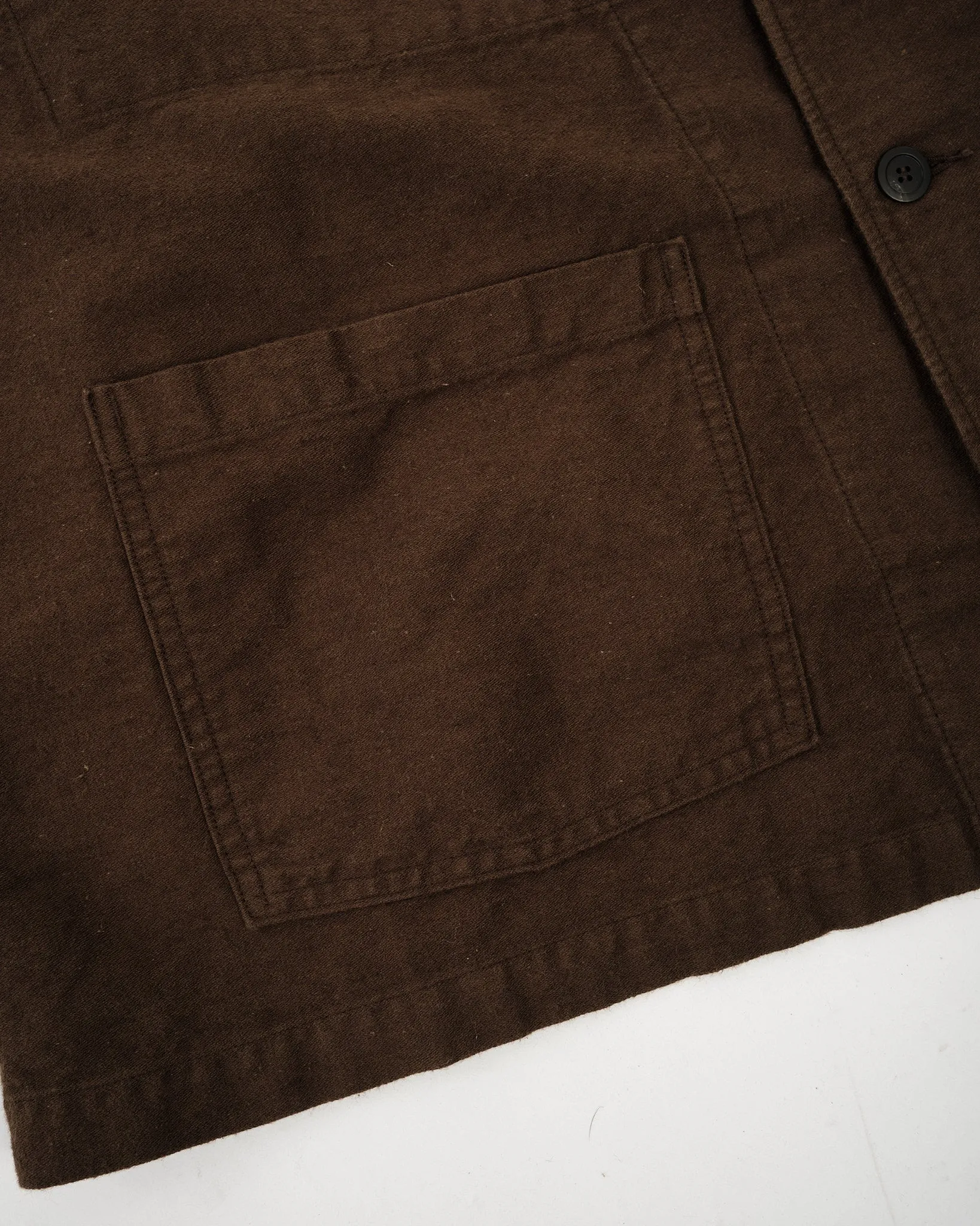 COTTON LINEN MOLESKIN RELAX FIT SIMPLE WORK JACKET COFFEE BROWN sold by Meadow Web product image thumbnail 3