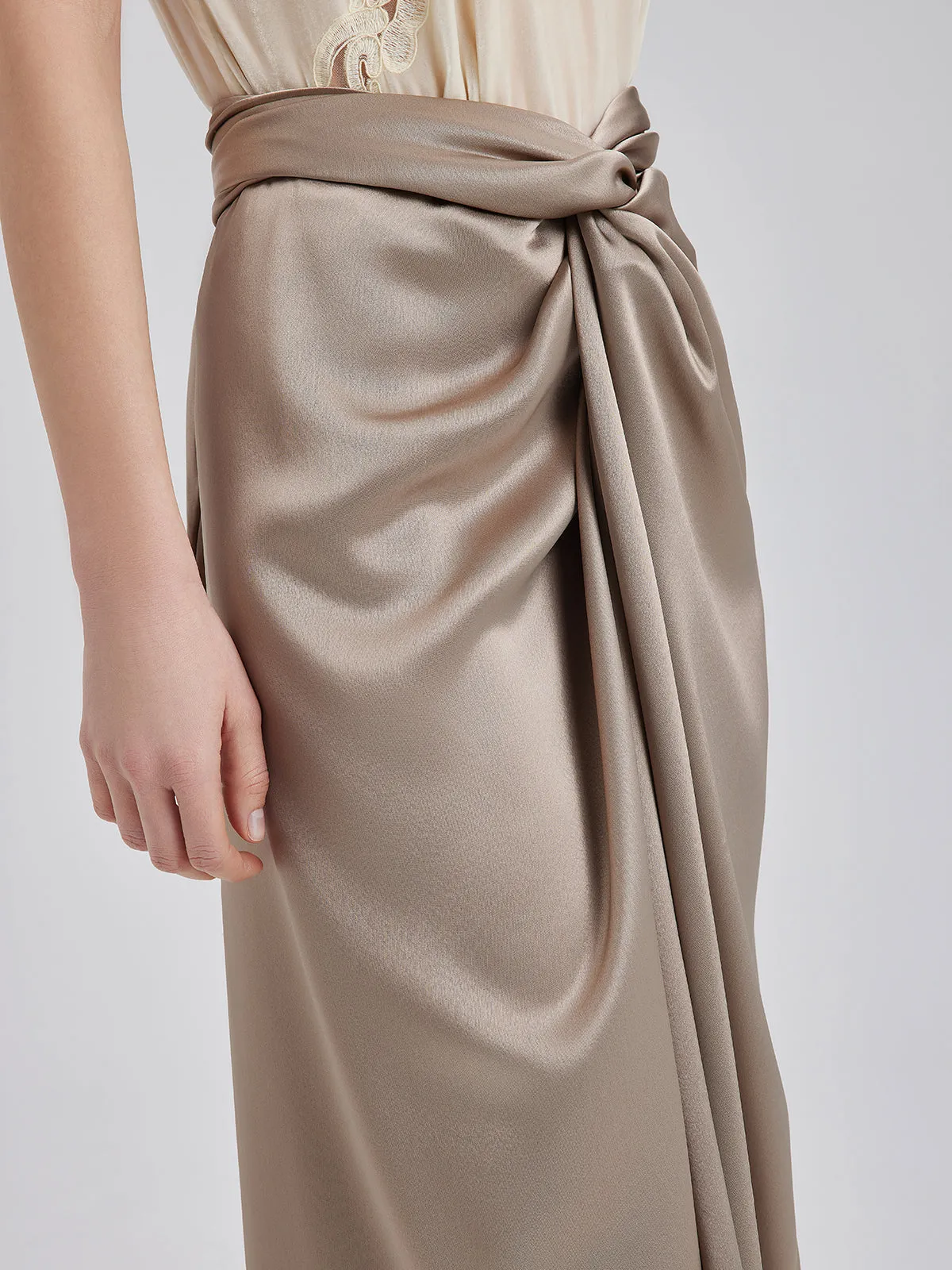 Luxurious Removable Tied Twist Skirt sold by Rich Radi Q's product image thumbnail 4
