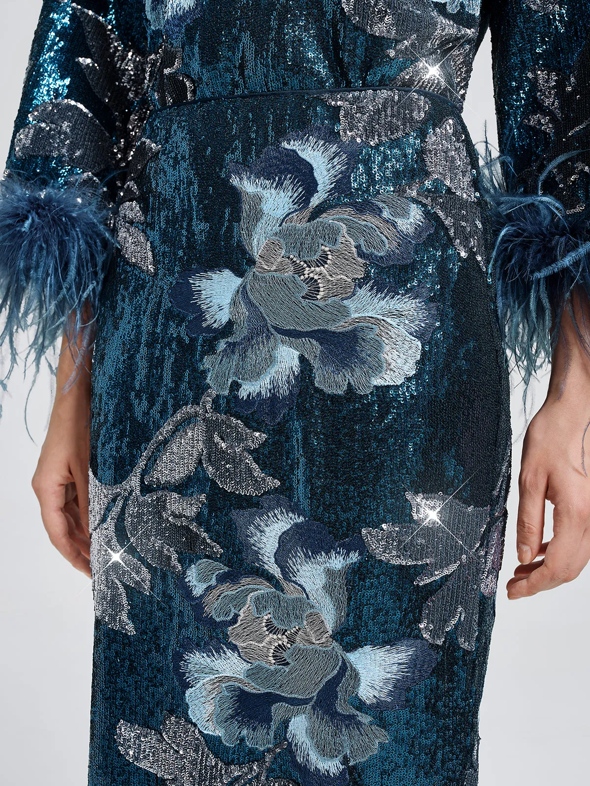 Sequin Embroidered Floral Skirt sold by Rich Radi Q's product image thumbnail 2