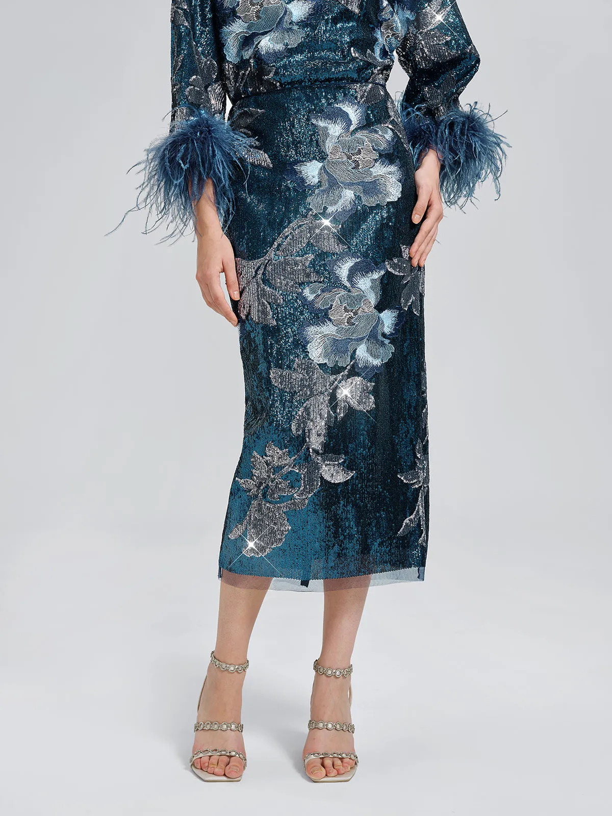 Sequin Embroidered Floral Skirt sold by Rich Radi Q's product image thumbnail 3