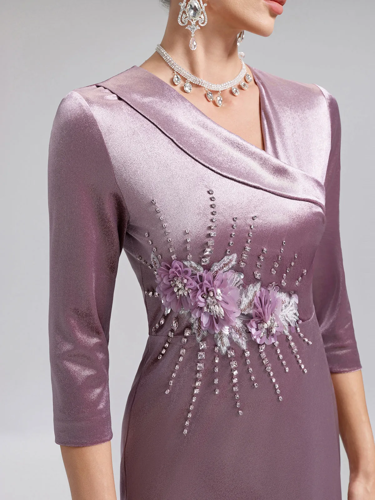 Velvet Hand-Embroidered Beaded Mermaid Dress sold by Rich Radi Q's product image thumbnail 2