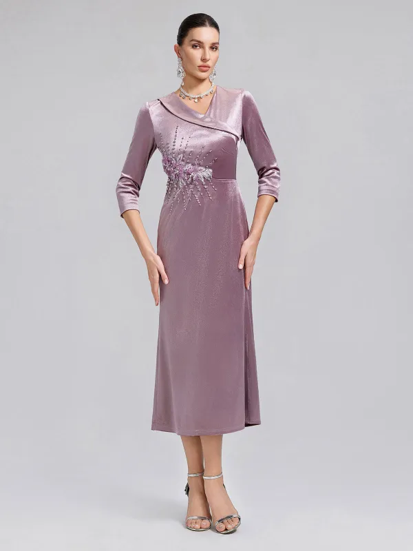 Velvet Hand-Embroidered Beaded Mermaid Dress sold by Rich Radi Q's