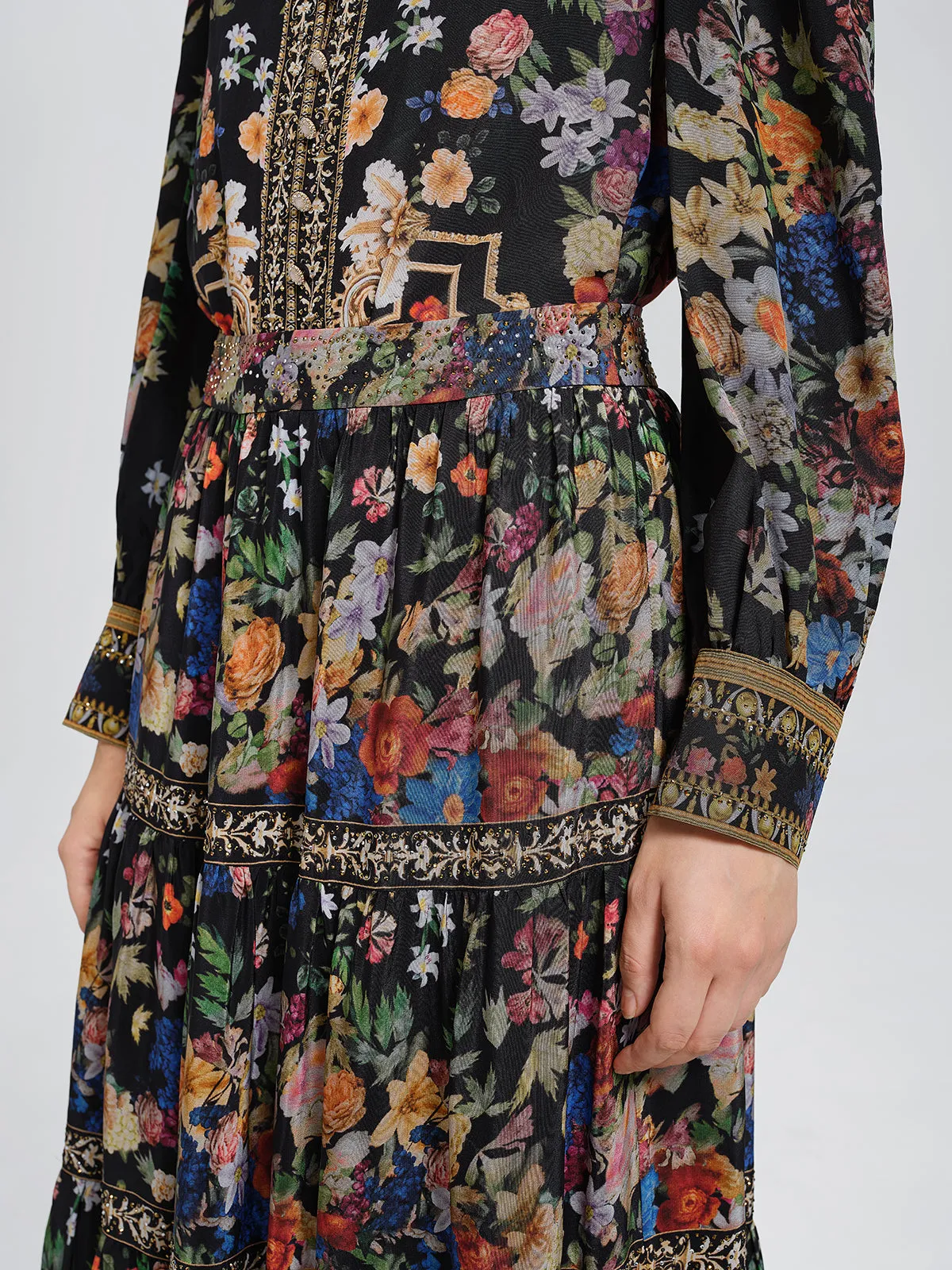 100% Silk Printed Rhinestone Skirt sold by Rich Radi Q's product image thumbnail 2