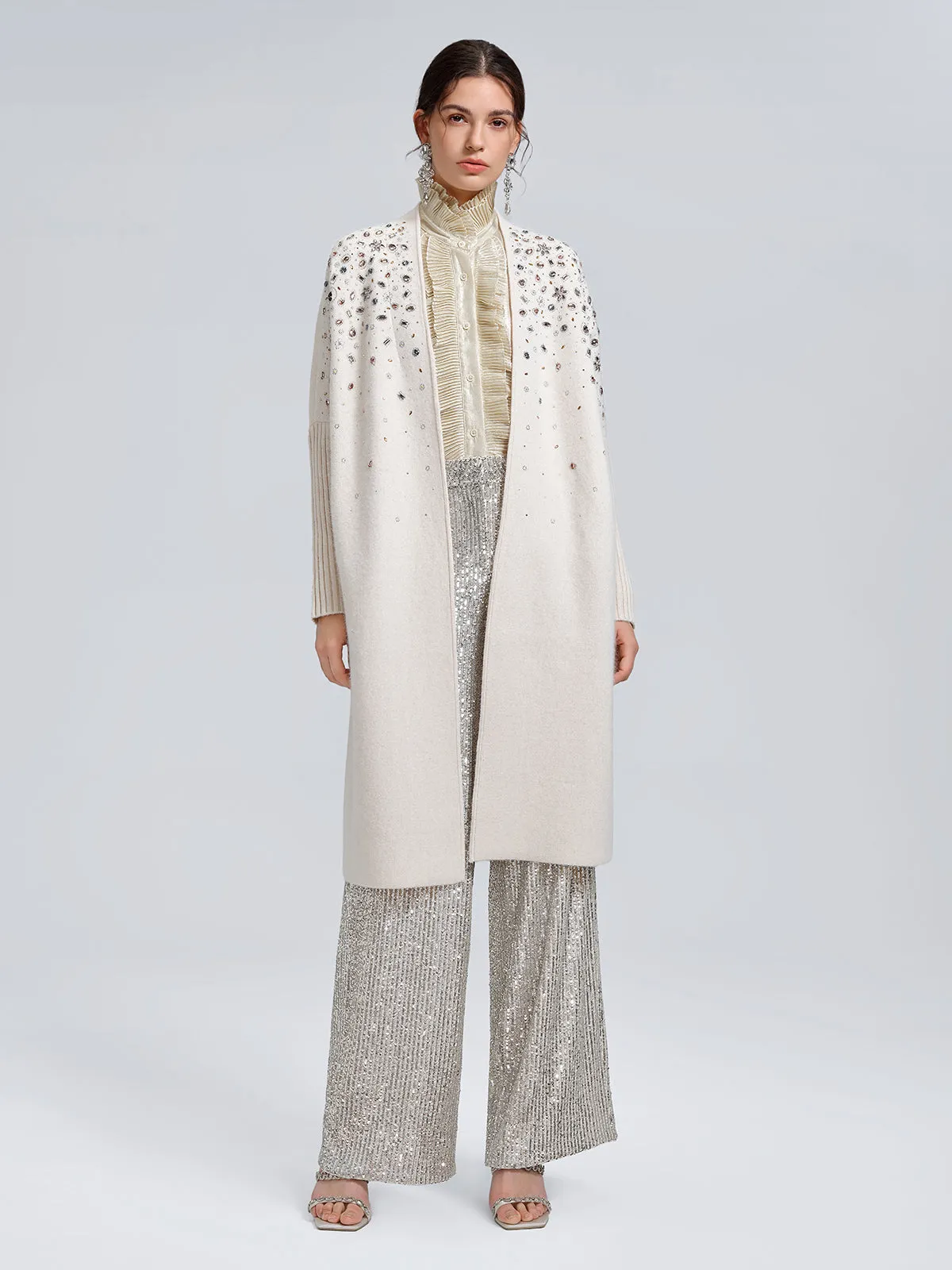 Multicolor Crystal Beaded Embellished Coat sold by Rich Radi Q's product image thumbnail 5