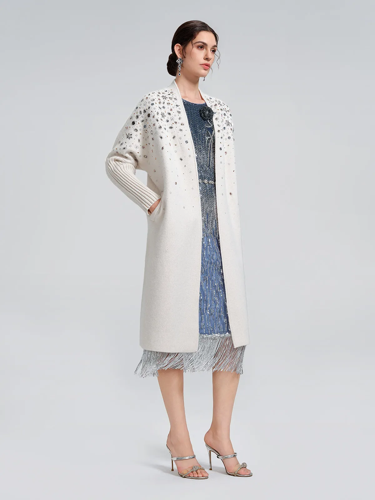 Multicolor Crystal Beaded Embellished Coat sold by Rich Radi Q's product image thumbnail 4
