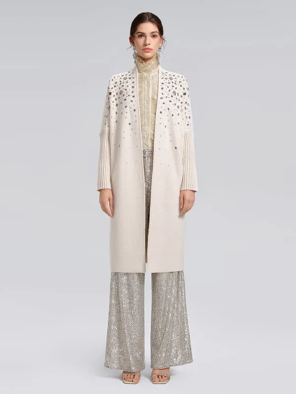 Multicolor Crystal Beaded Embellished Coat sold by Rich Radi Q's